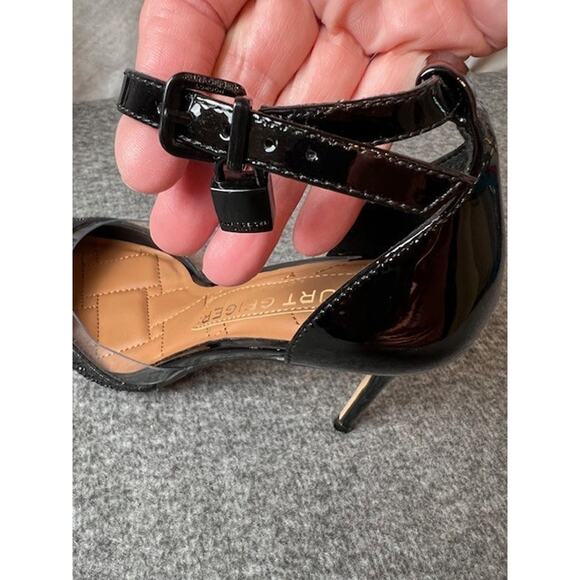 Kurt Geiger London Brixton Lock Charm Stiletto Pump Black, Size EU 35, US 4.5, - Picture 11 of 12
